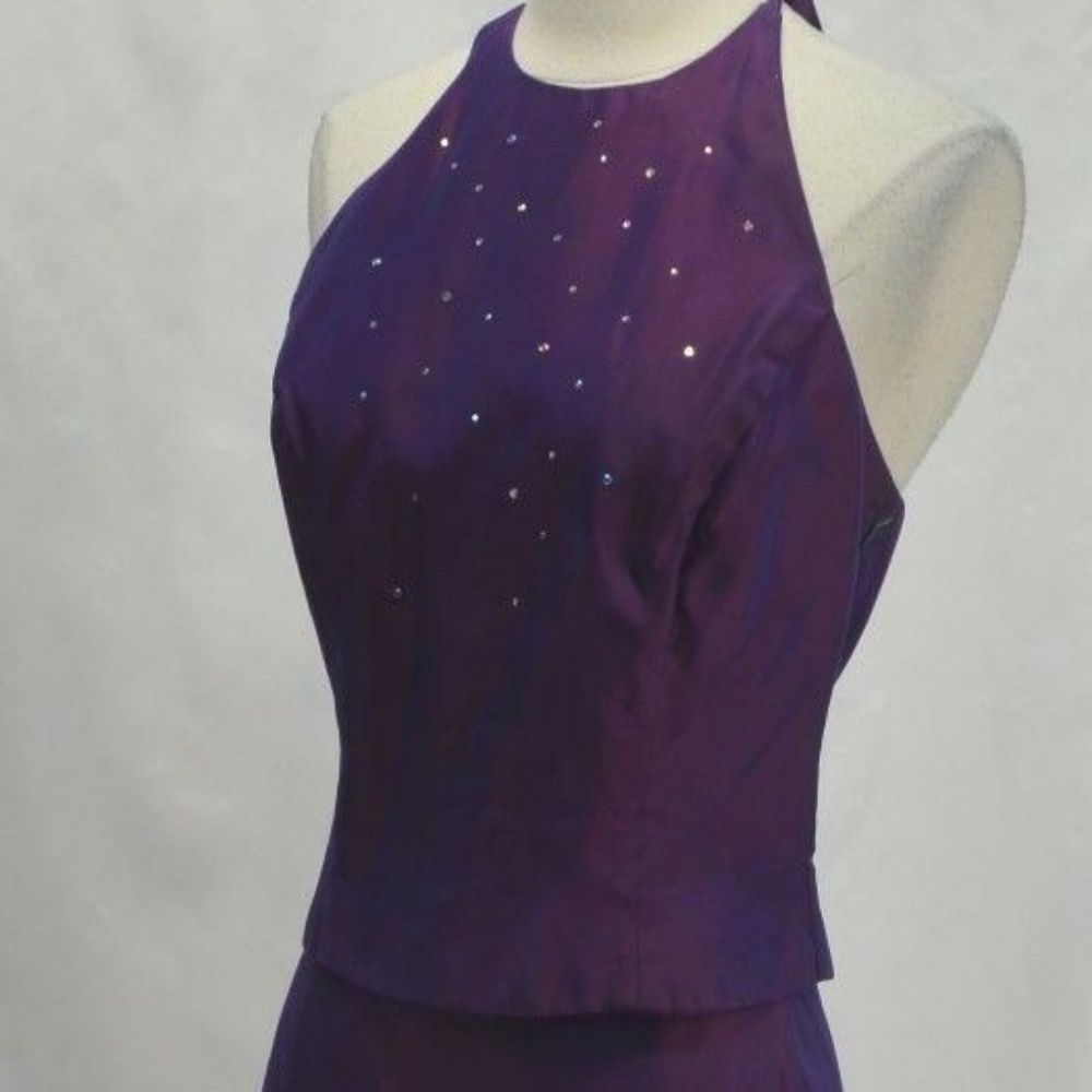 Jessica McClintock Gunne Sax GrapeBlue Halter prom